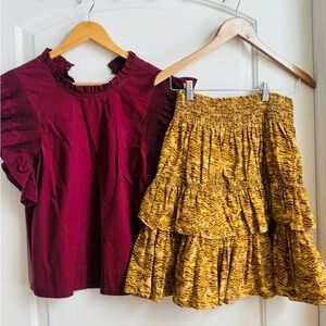 Yellow Patterned Women's Skirt